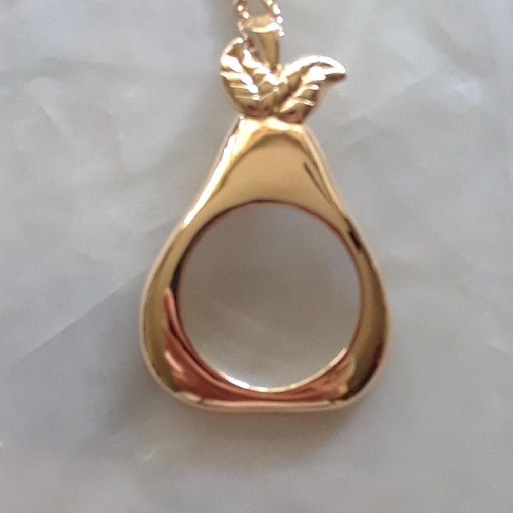 Apple Magnifying Glass long Pendant - Picture 3 of 3